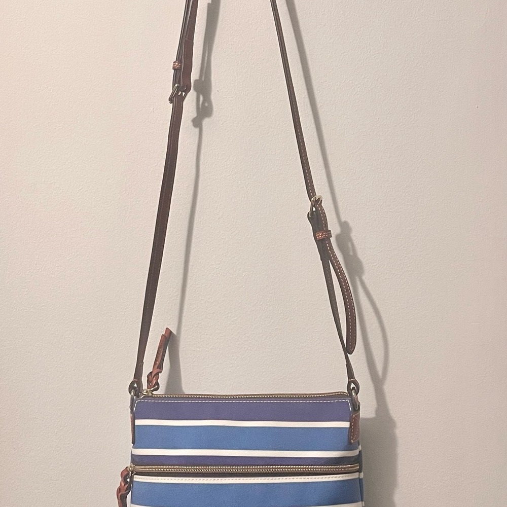 Dooney & Bourke Nautical Blue White Crossbody Bag - Picture 3 of 12